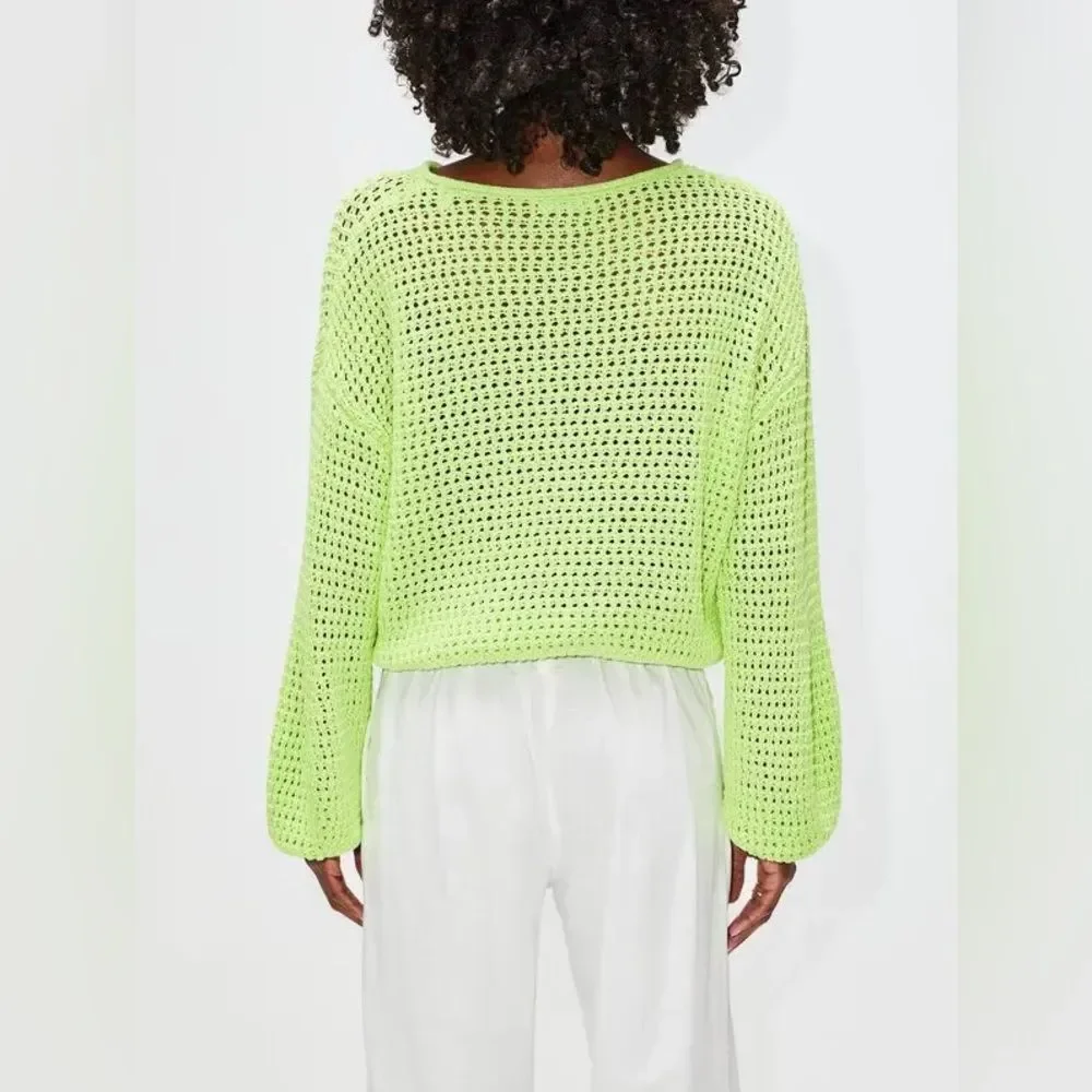 A.L.C Loose Knit Sweater in Lime Green, NWT, Size XL